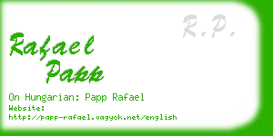 rafael papp business card